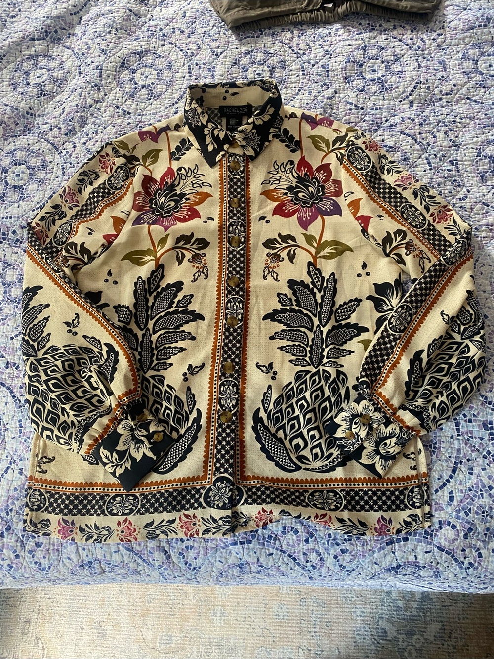 Rachael Zoe Pineapple Printed Shirt